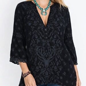 Johnny Was heavily embroidered Ciervo Serena Tunic NWT RARE